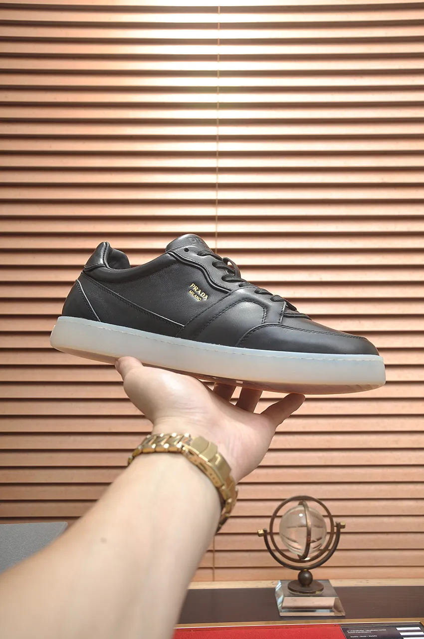 Men's shoes 💰580💶 [PRADA] Top original items, new seasonal styles, high-quality original items, top-grade high-mercerized cowhide combined with original breathable fabric + imported glue, imported stretch fabric inside with original cowhide feet, original thick outsole! Quality guaranteed! Code 38-45 (45 customized)